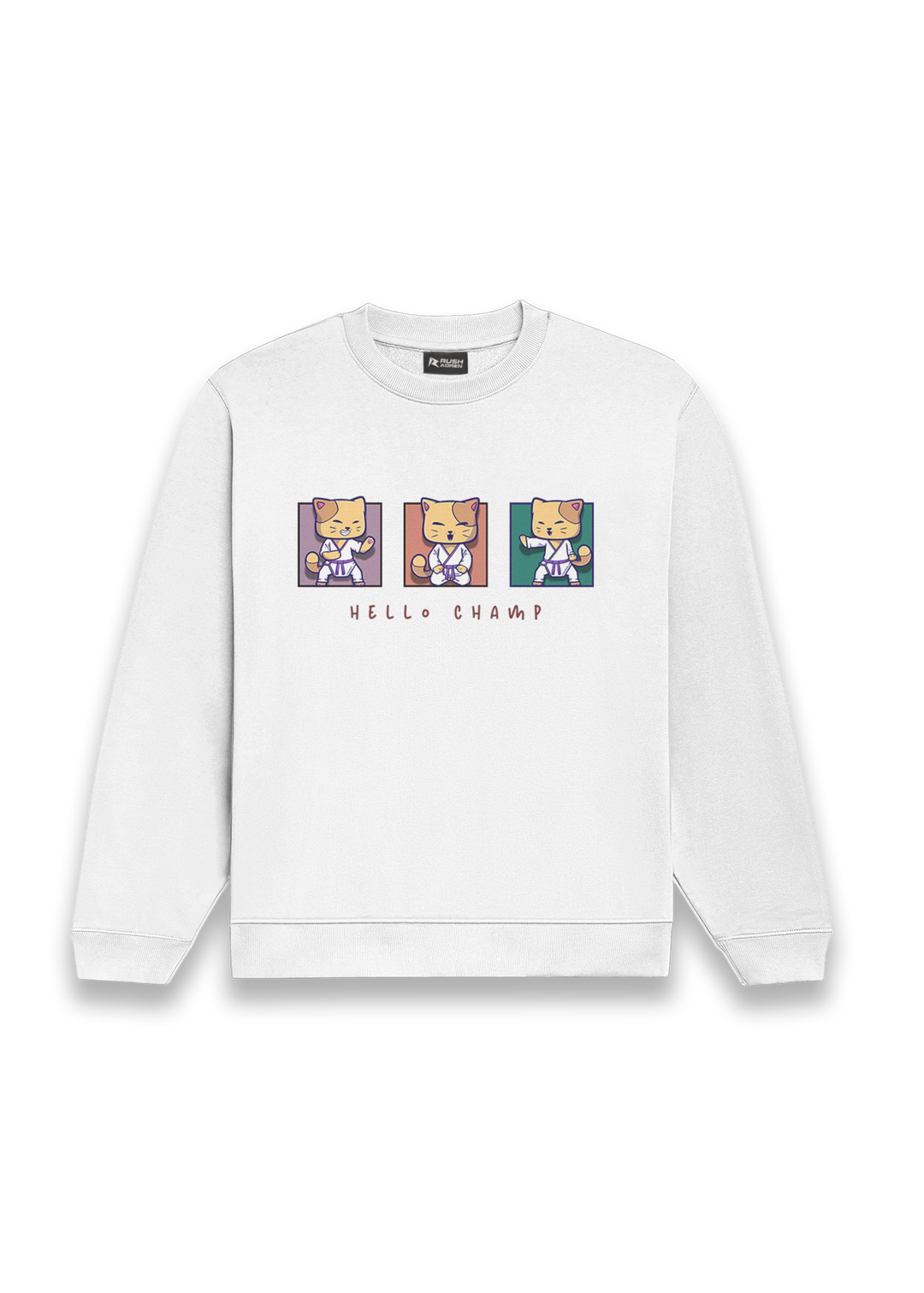 Hello Champ Karate Cat Sweatshirt