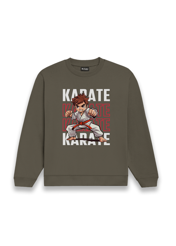 Karate Action Comic Style Sweatshirt