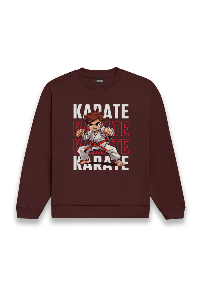 Karate Action Comic Style Sweatshirt