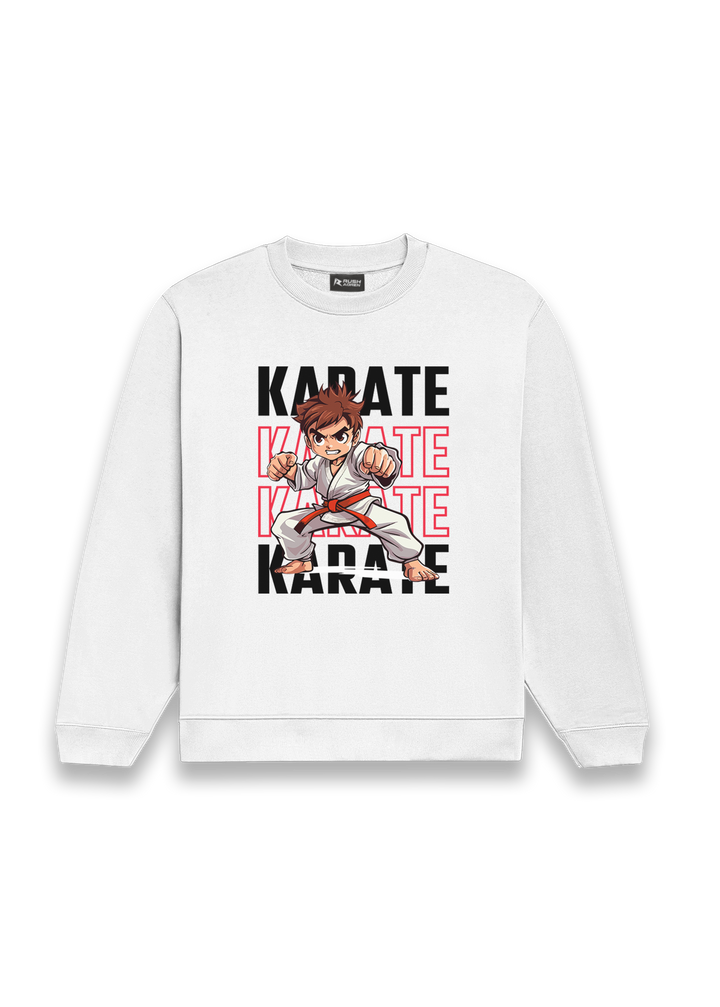 Karate Action Comic Style Sweatshirt