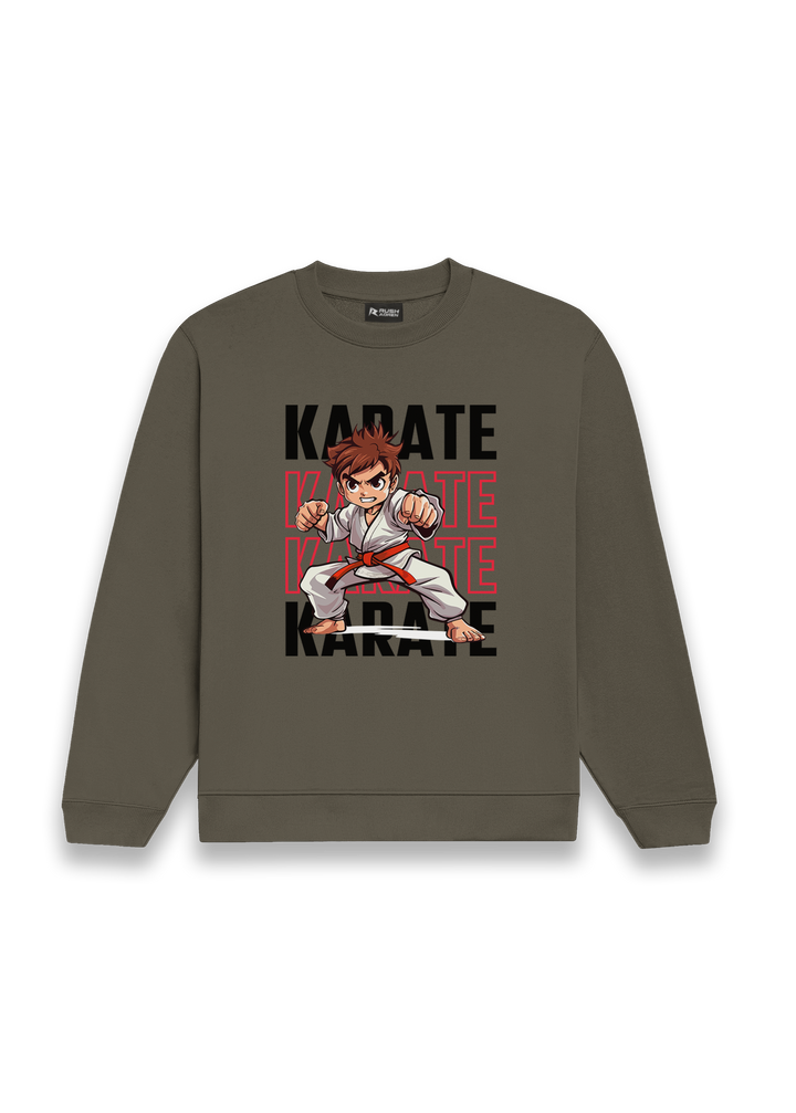 Karate Action Comic Style Sweatshirt