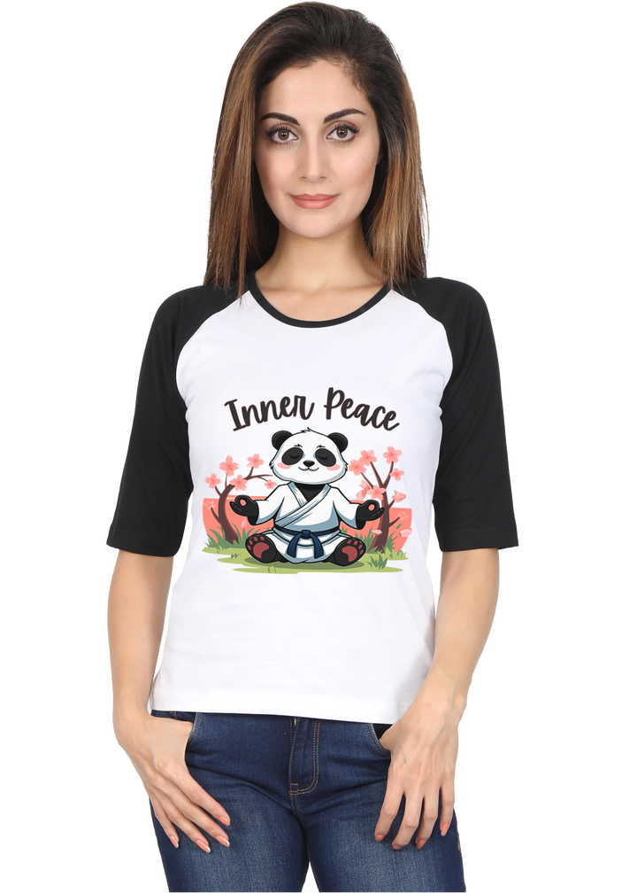 Inner Peace Panda Raglan T-Shirt