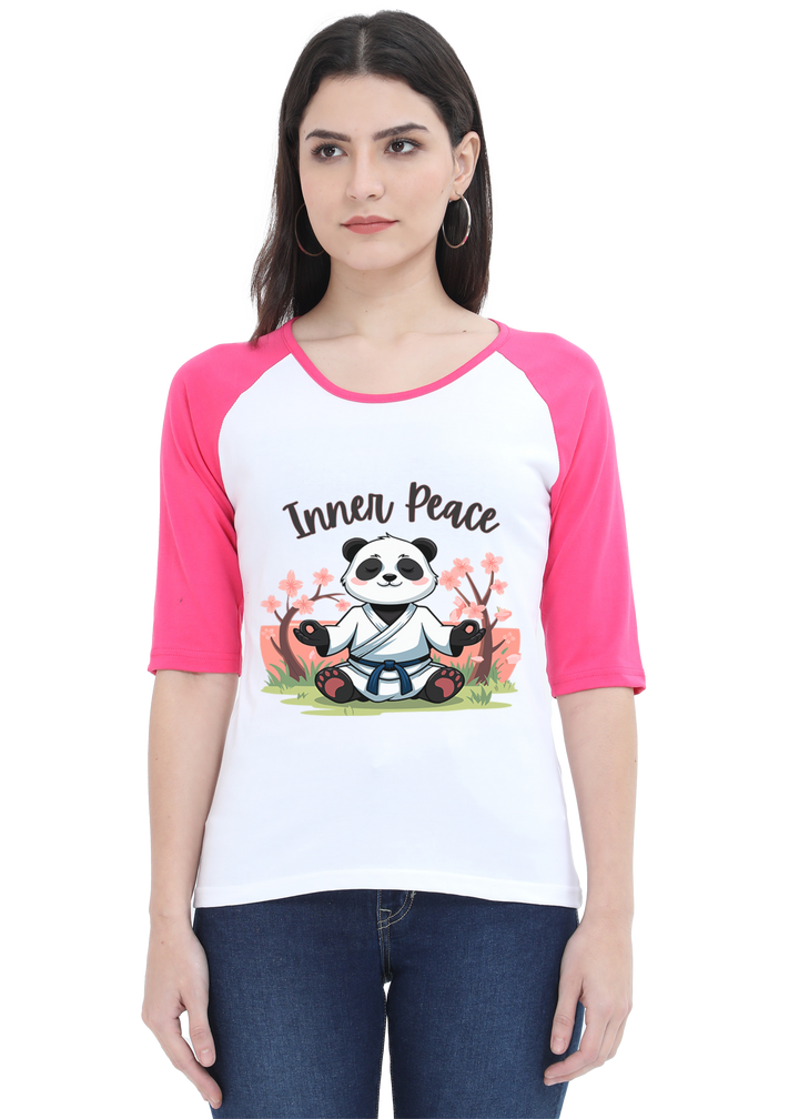 Inner Peace Panda Raglan T-Shirt