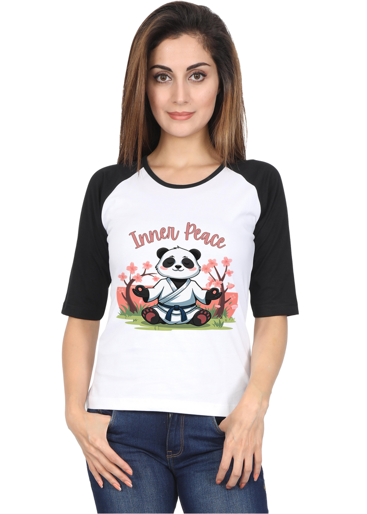 Inner Peace Panda Raglan T-Shirt