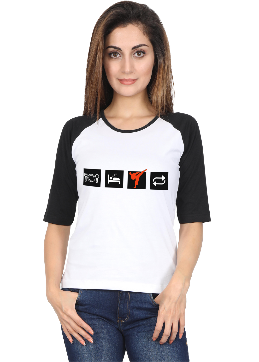 Karate Routine Raglan T-Shirt