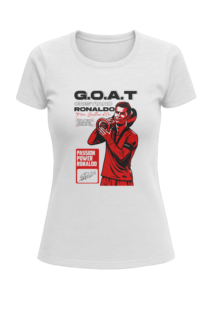 Cristiano Ronaldo “G.O.A.T” - Women's Classic T-Shirt
