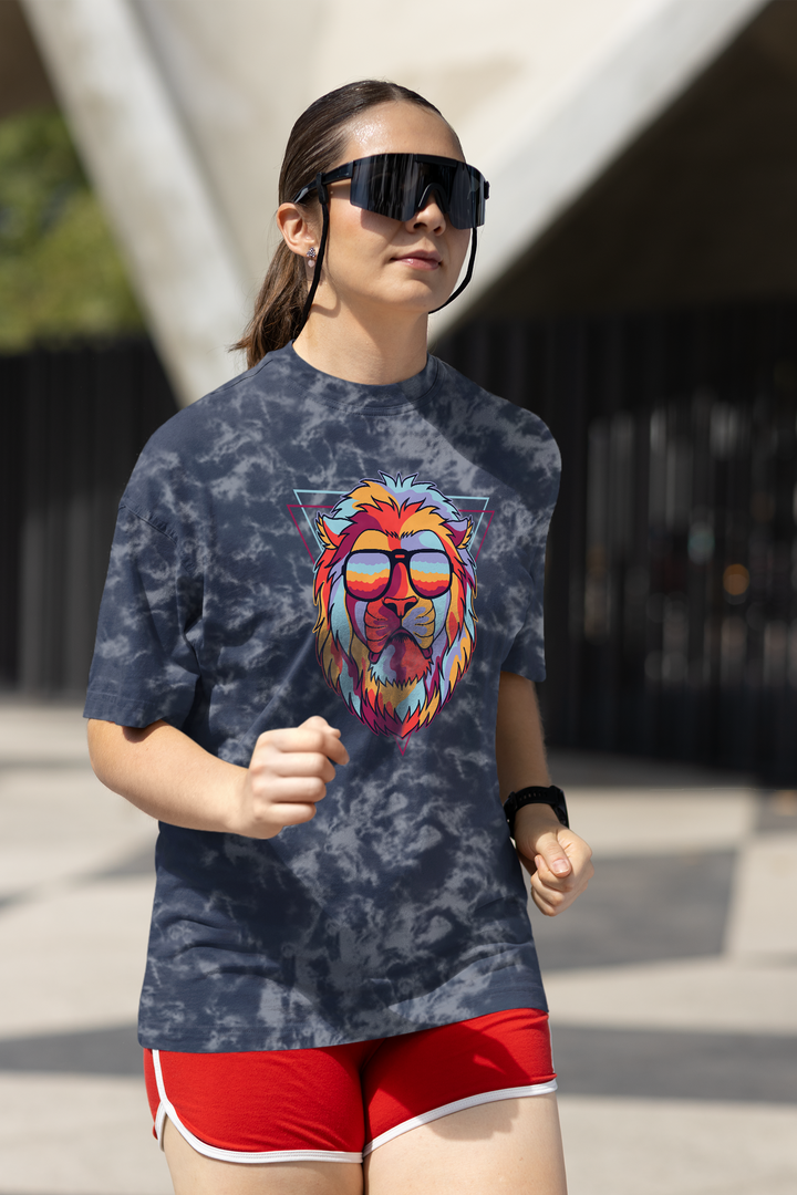 AdrenaLION Oversized Acid Wash T-Shirt