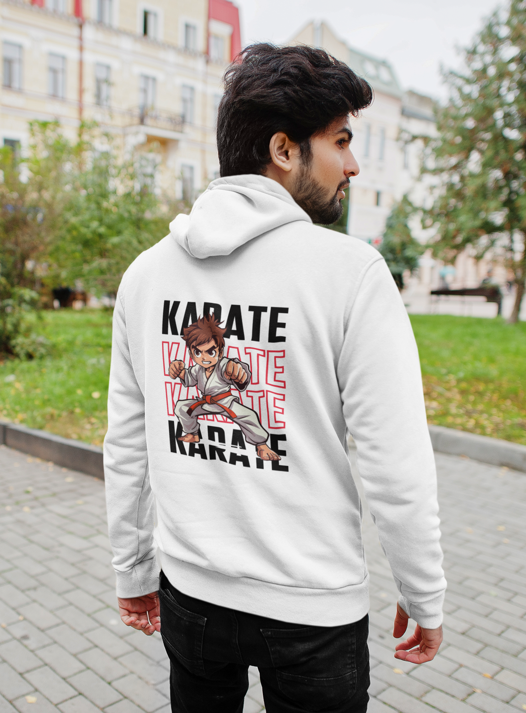 Karate Action Comic Style Hoodie