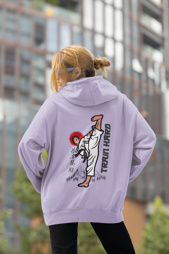 Train Hard Karate Oversized Hoodie