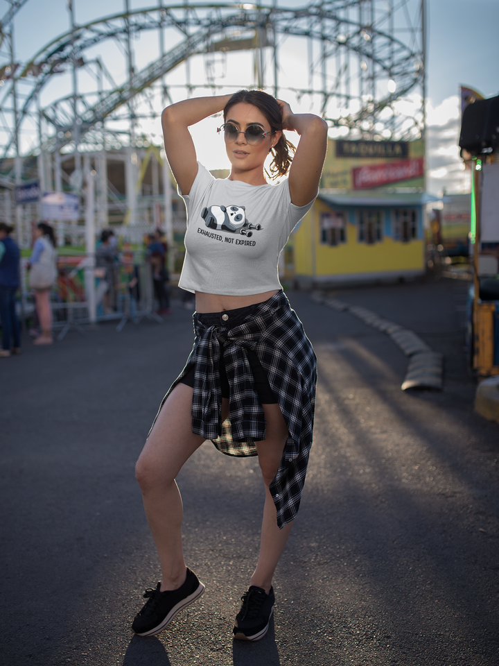 Exhausted, Not Expired - Women's Crop Top