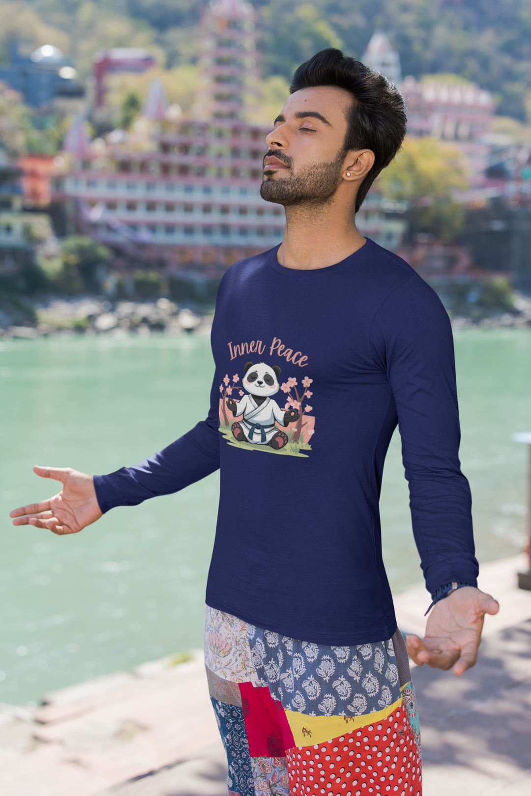 Inner Peace Panda Graphic T-Shirt