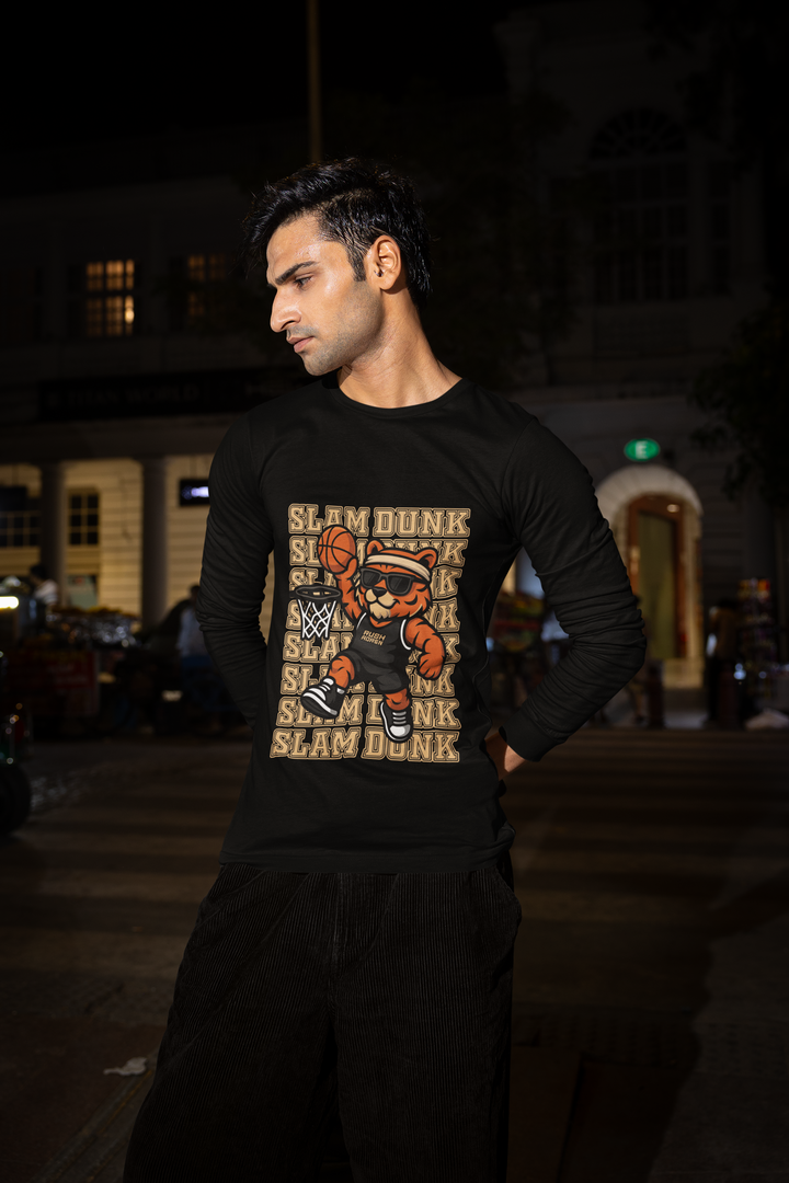 Slam Dunk Tiger - Men's Full Sleeve T-Shirt