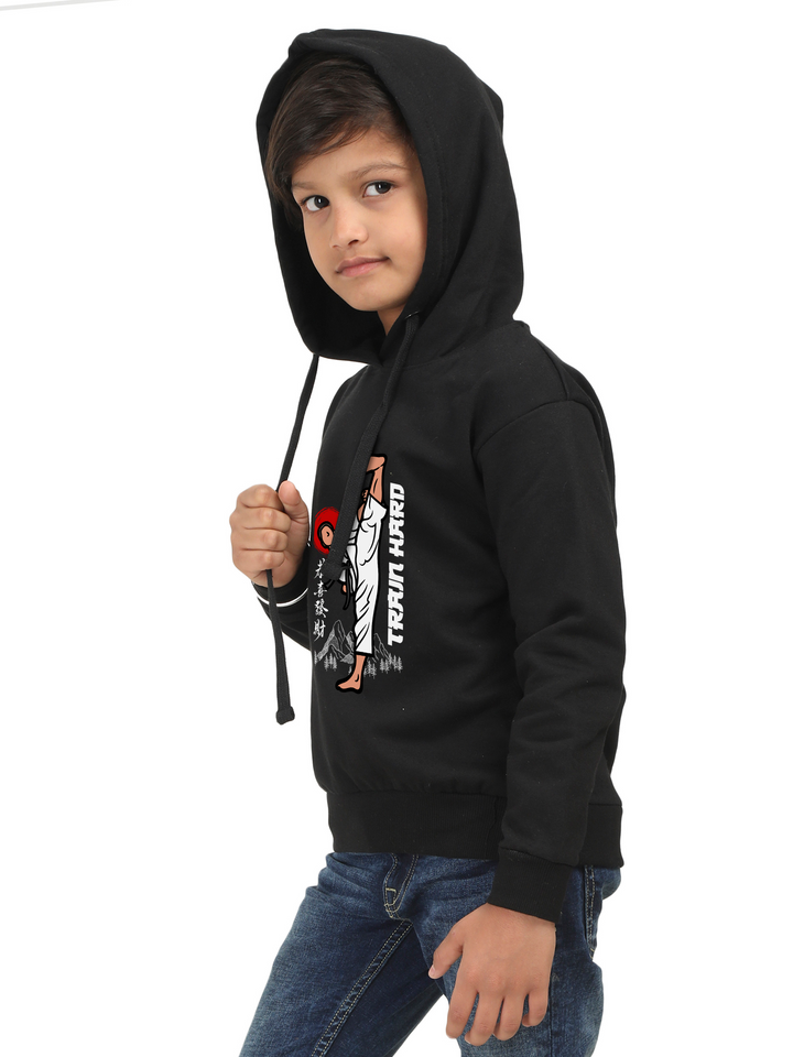 Boys Train Hard Karate Hoodie