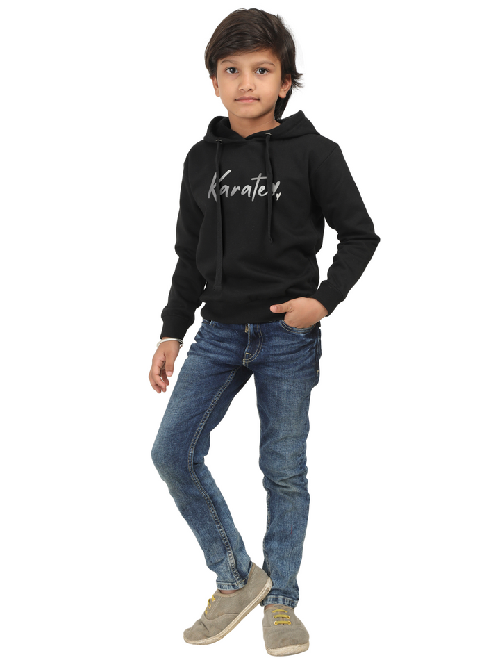 Boys Silver Vinyl Classic Hoodie