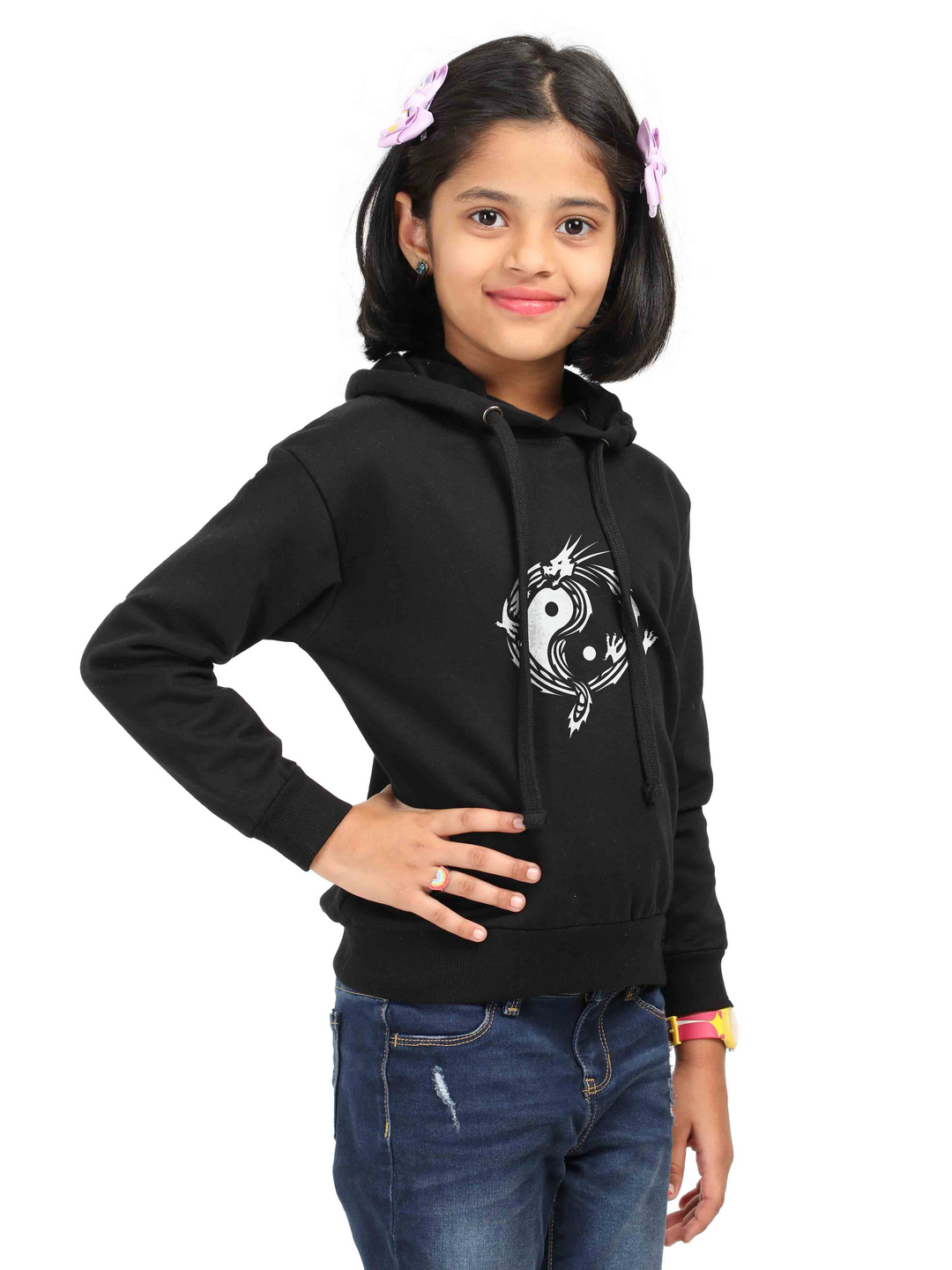 Girls Yin-Yang Glow-In-The-Dark Hoodie