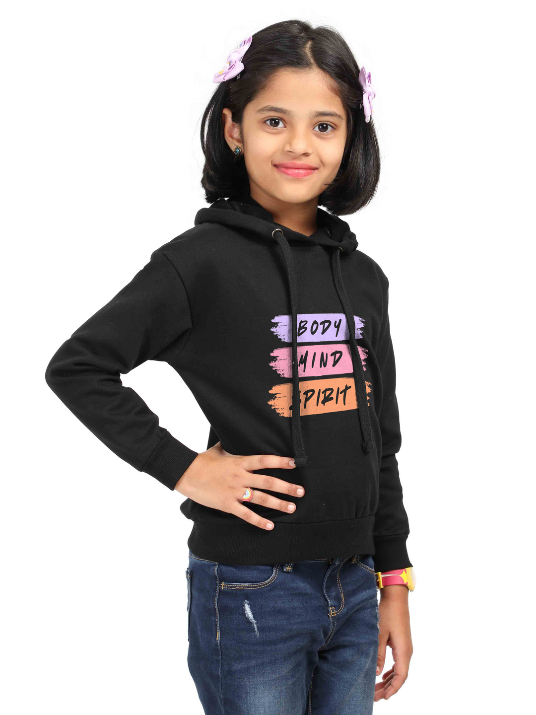 Girls Body Mind Spirit Graphic Hoodie