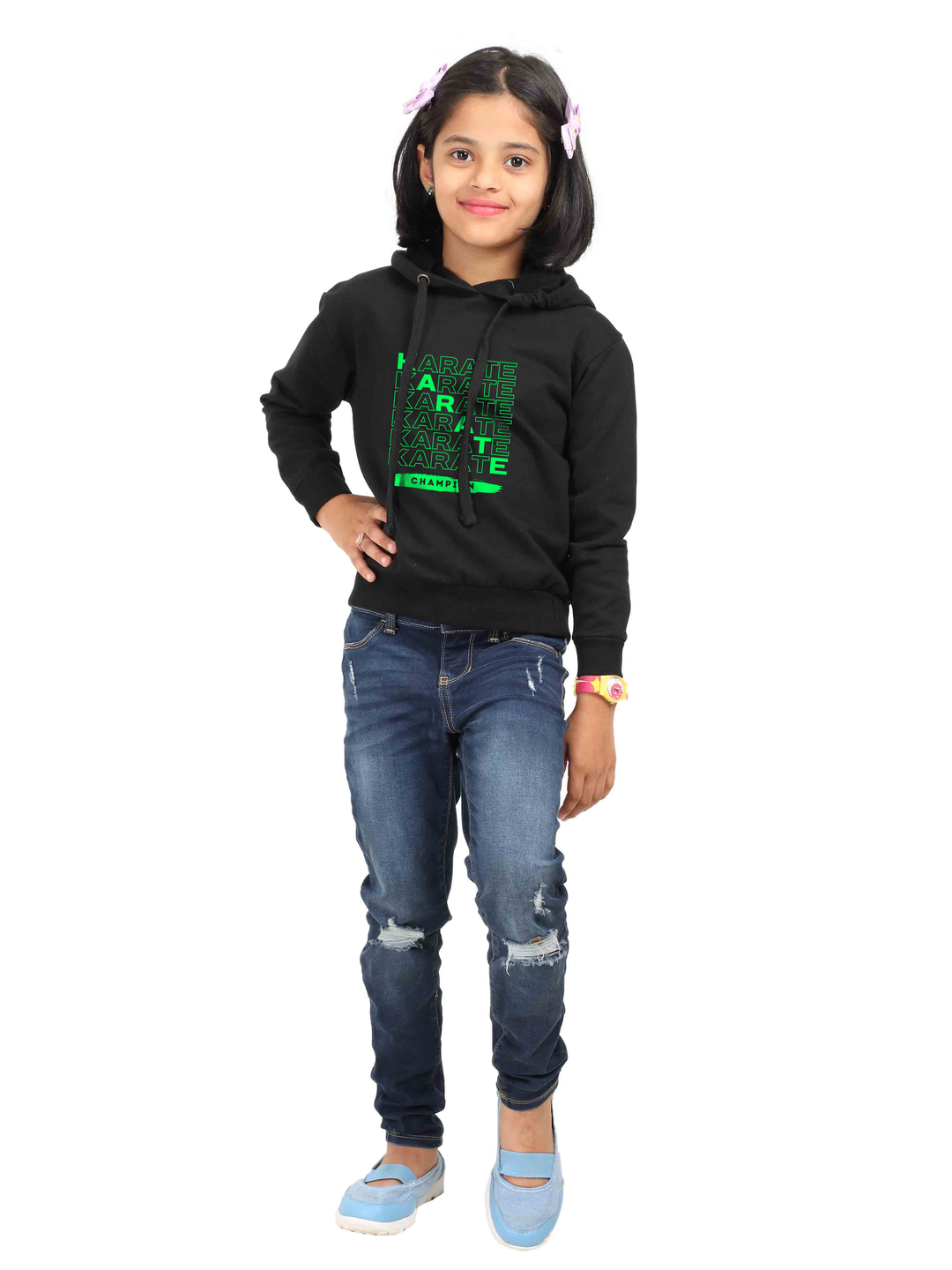 Karate Champion Girls Hoodie