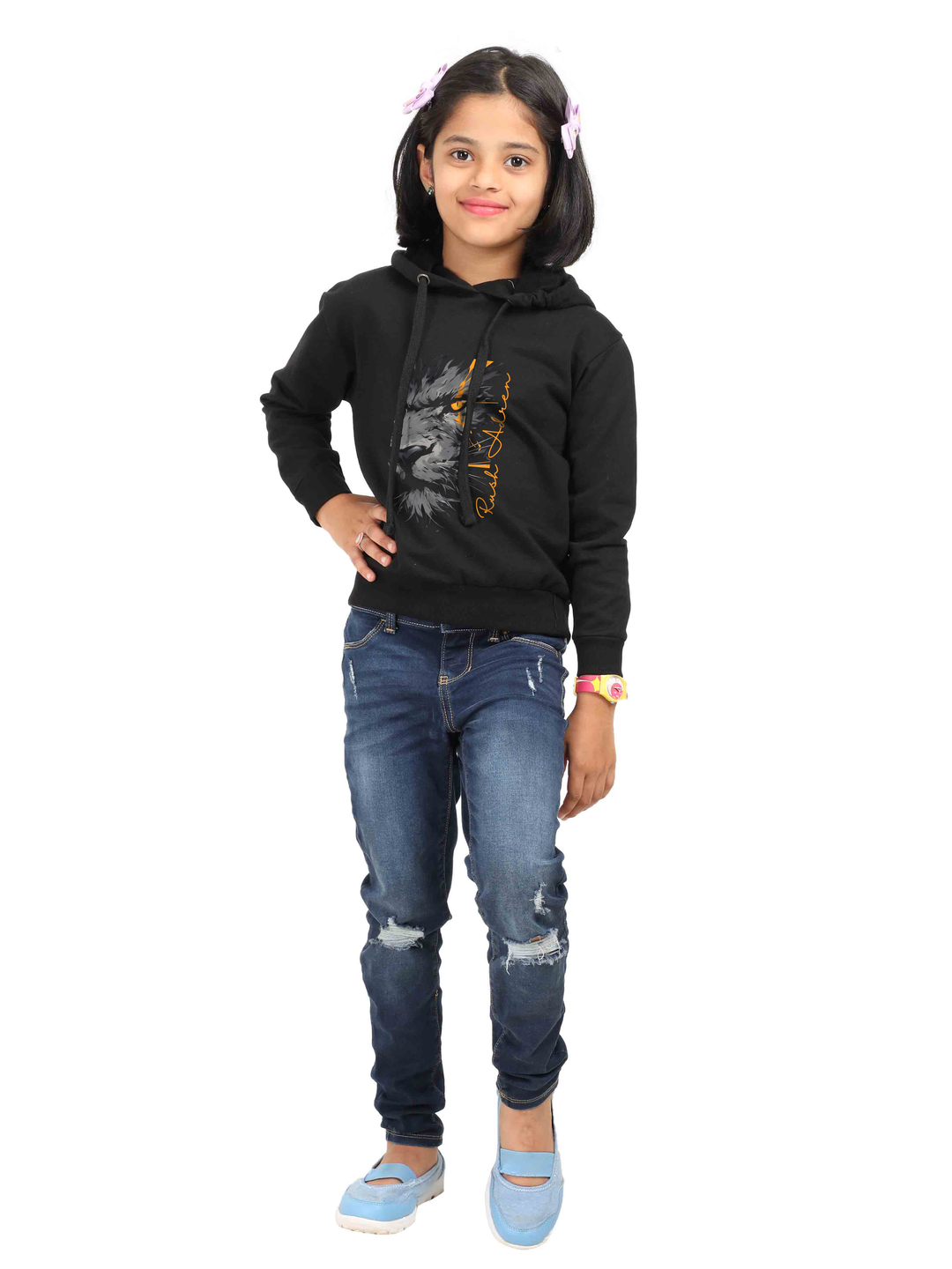 Girls Fierce Lion Hoodie