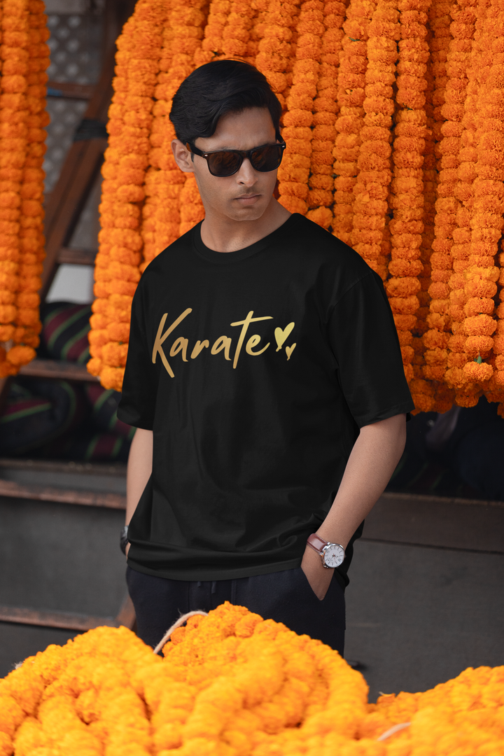 Karate Gold Script Oversized T-Shirt