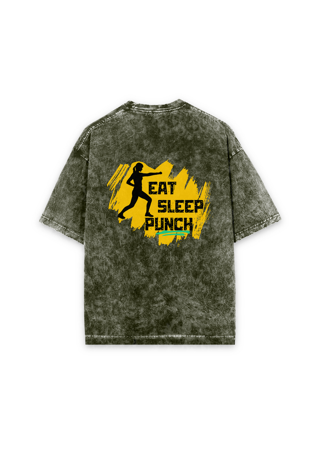 Eat Sleep Punch Acid Wash Oversized T-shirt