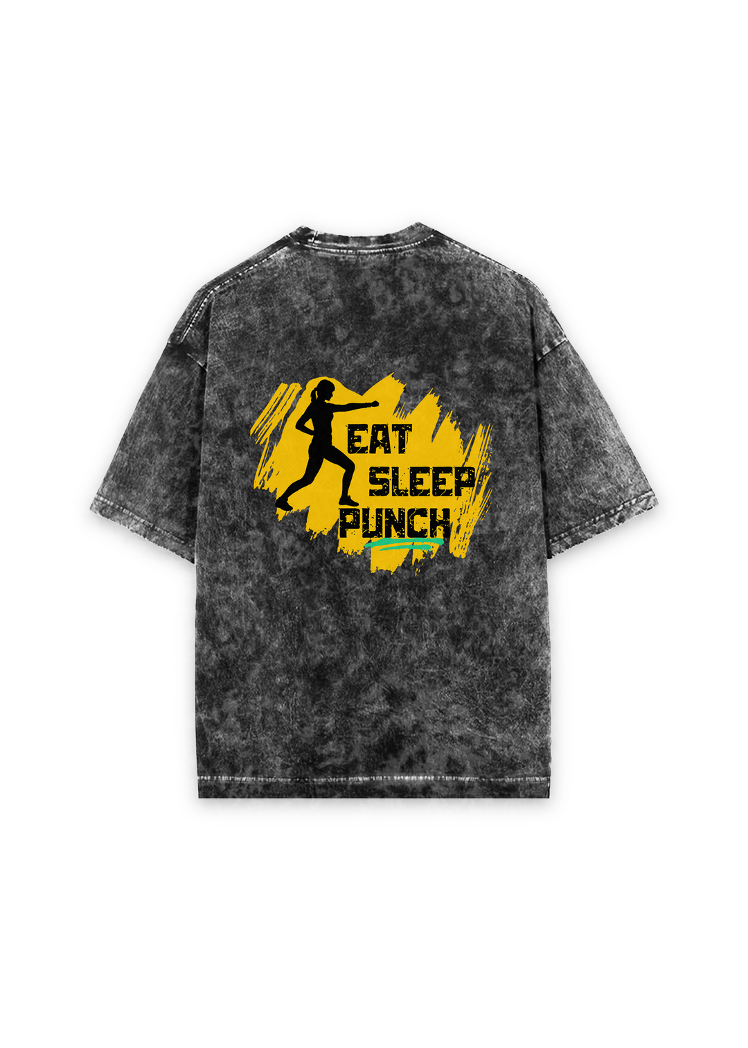 Eat Sleep Punch Acid Wash Oversized T-shirt