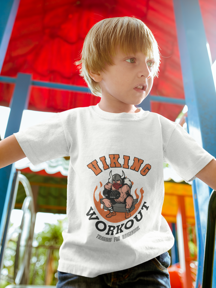 Viking Workout - Kid's Crew Neck T-Shirt