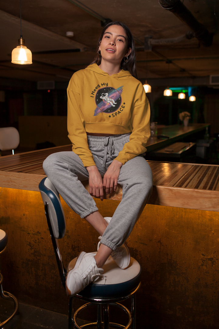 I Need My Space - Female Cropped Hoodie