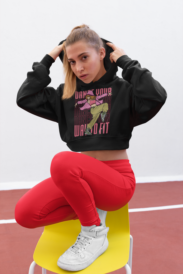 Dance Your Way of Fit - Female Cropped Hoodie