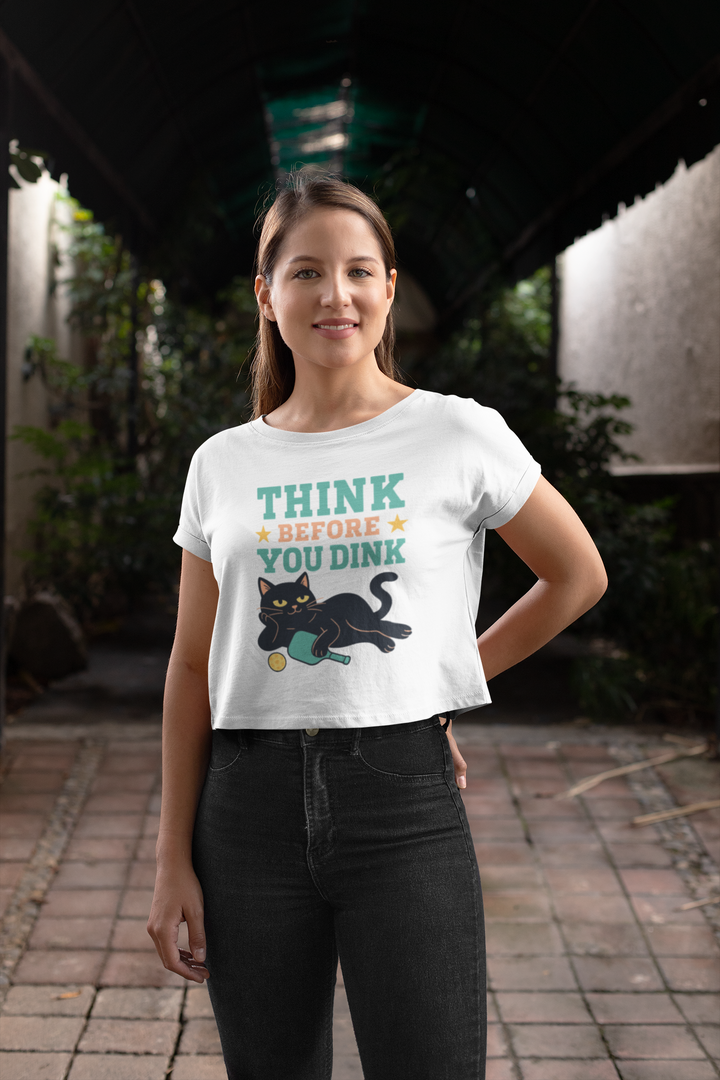 Think Before You Dink - Women's Crop Top