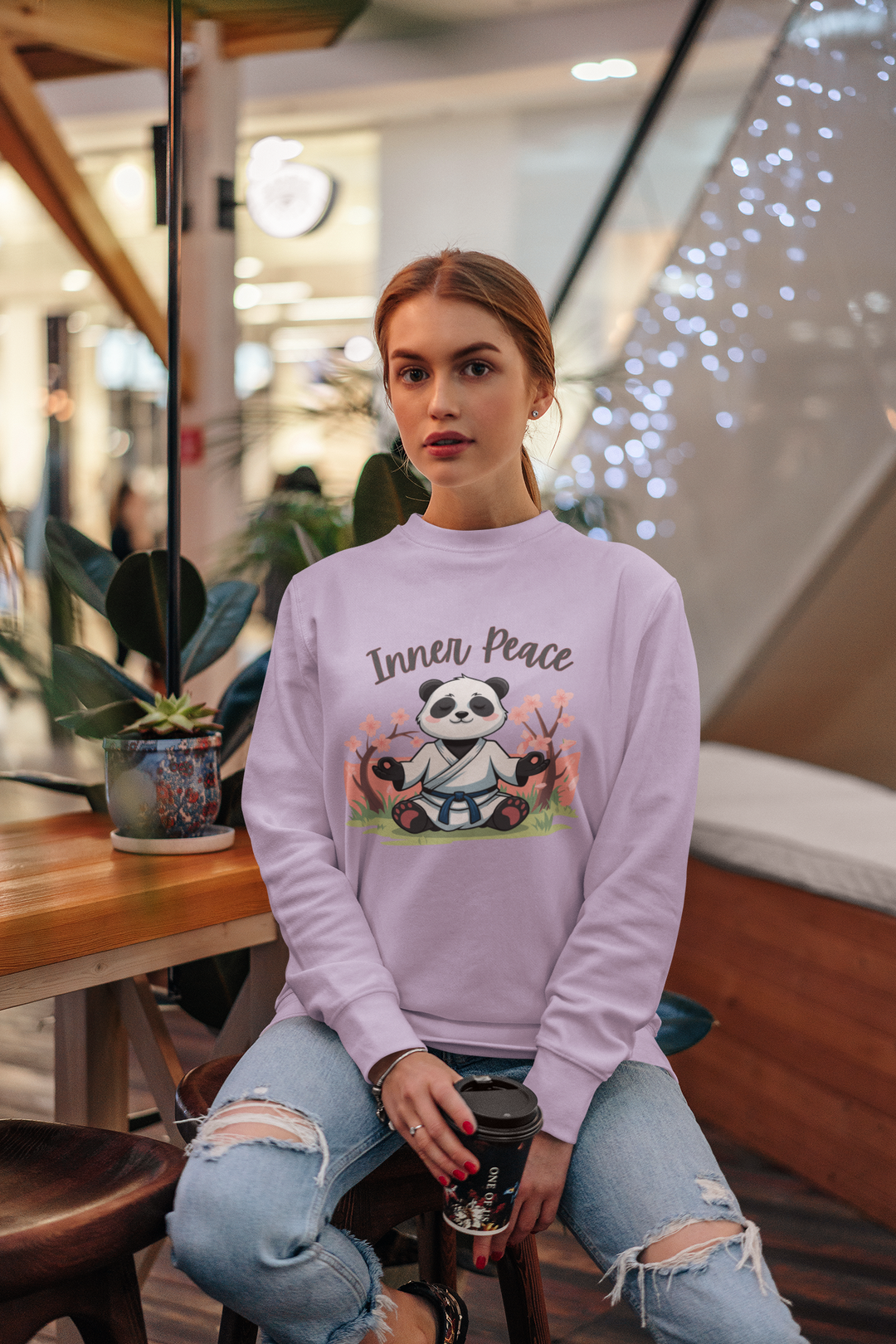 Inner Peace Panda Classic Sweatshirt