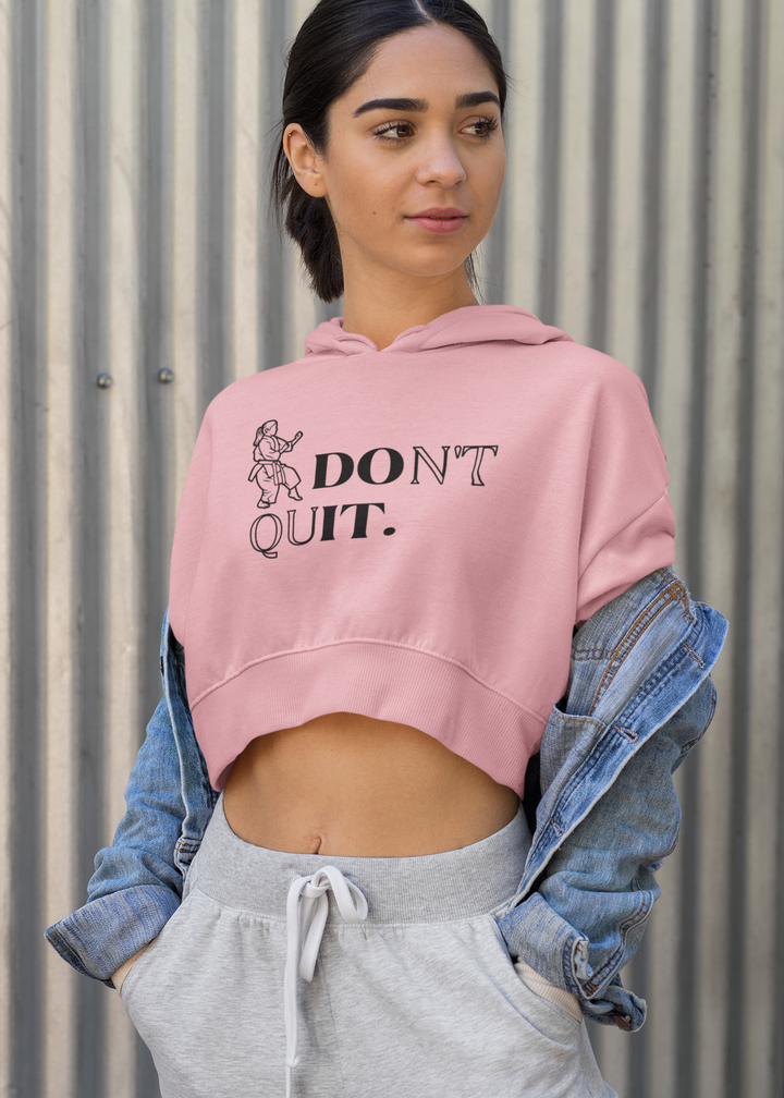 Don't Quit Karate Crop Hoodie