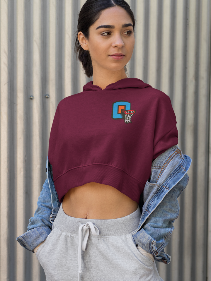 Basketball Hoop - Female Cropped Hoodie