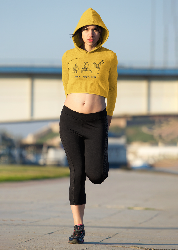 Mind Body Spirit Crop Hoodie