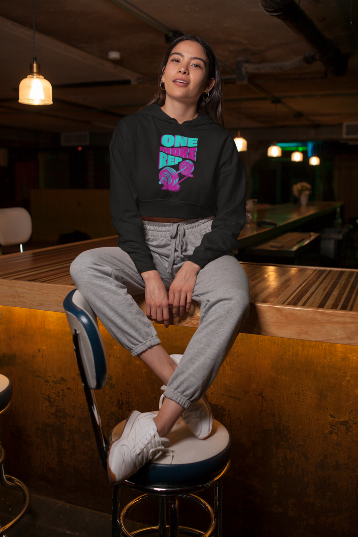 One More Rep  - Female Cropped Hoodie