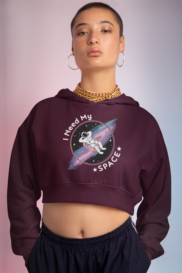 I Need My Space - Female Cropped Hoodie