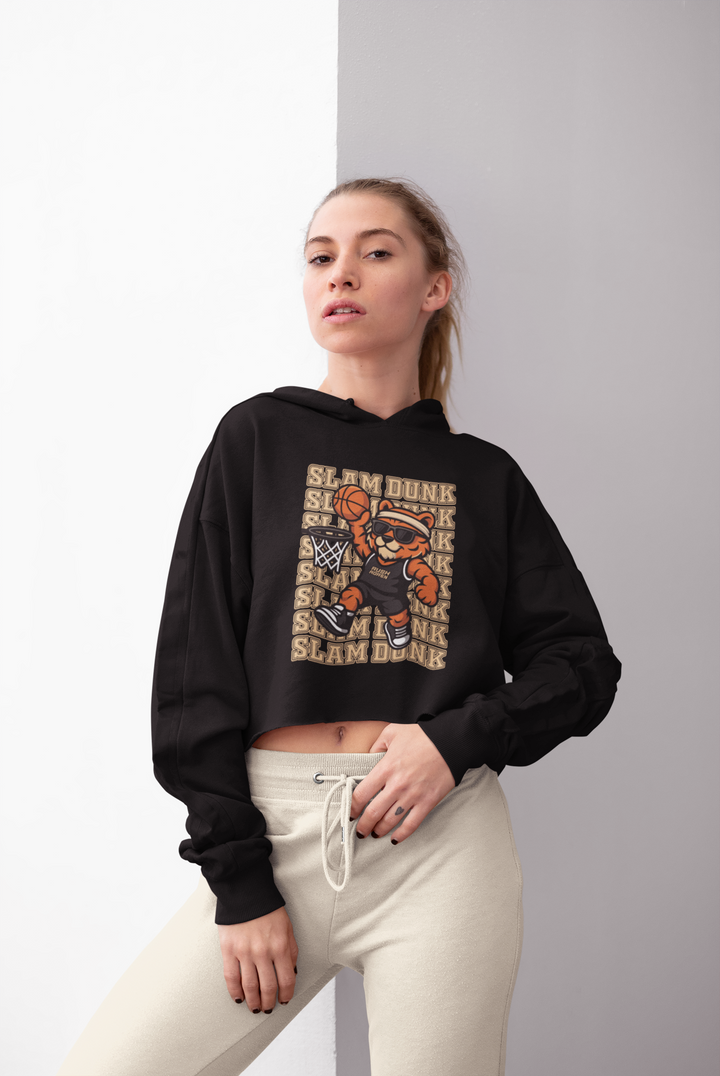 Slam Dunk Tiger - Female Cropped Hoodie