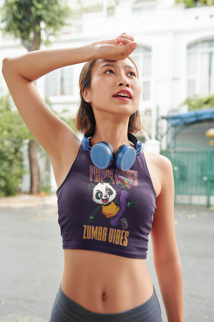 Panda Moves Zumba Vibes - Crop Tank