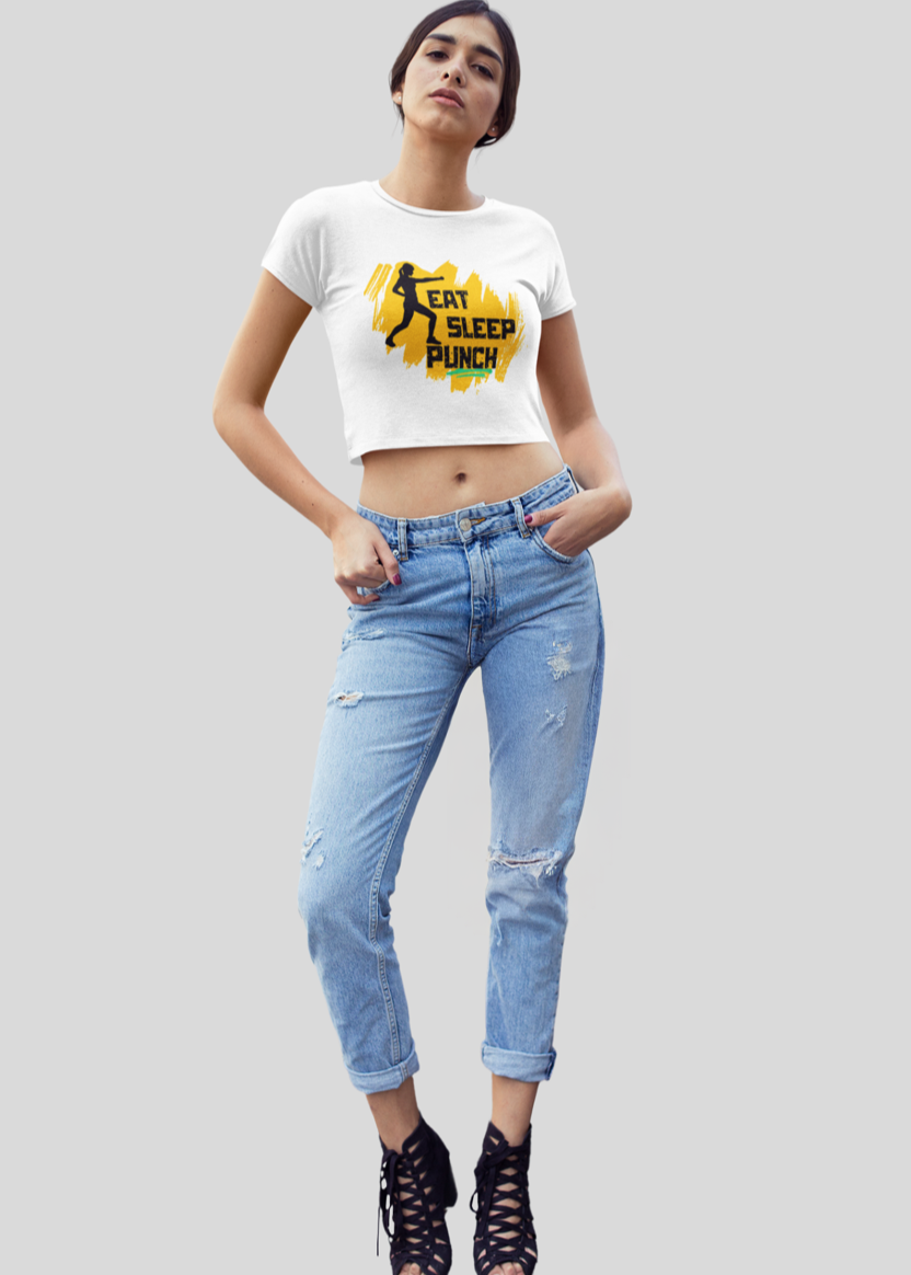 Eat Sleep Punch Crop Top