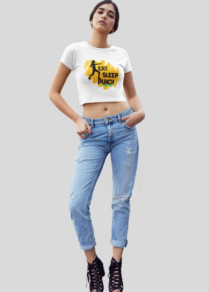 Eat Sleep Punch Crop Top