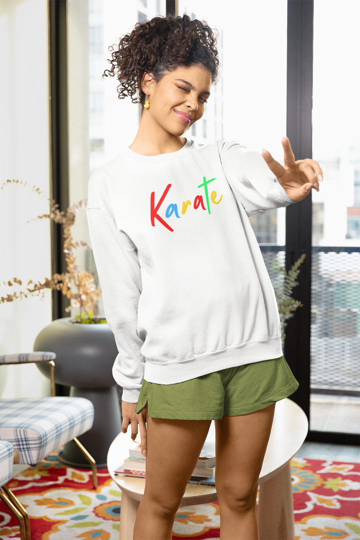 Karate Multicolor Script Sweatshirt