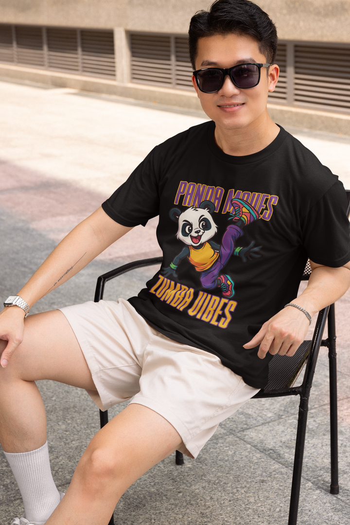 Panda Moves Zumba Vibes - Men Classic Crew T-Shirt