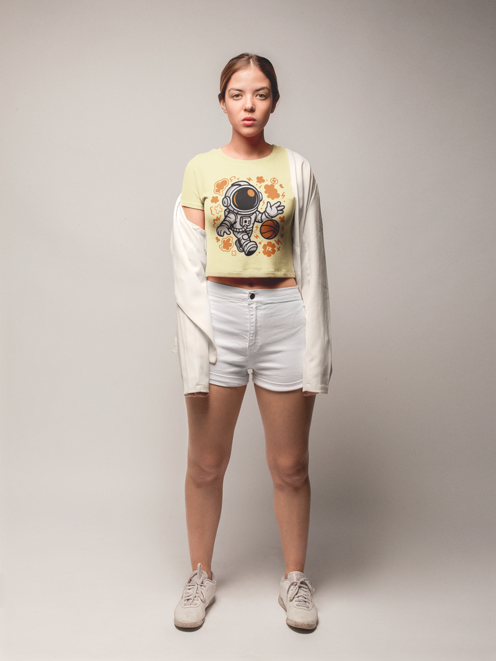 Cosmic Crossover Astronaut Basketball - Women's Crop Top