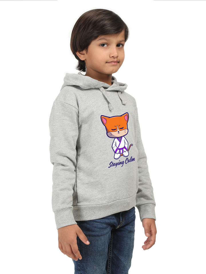 Zen Cat Karate Boys Hoodie