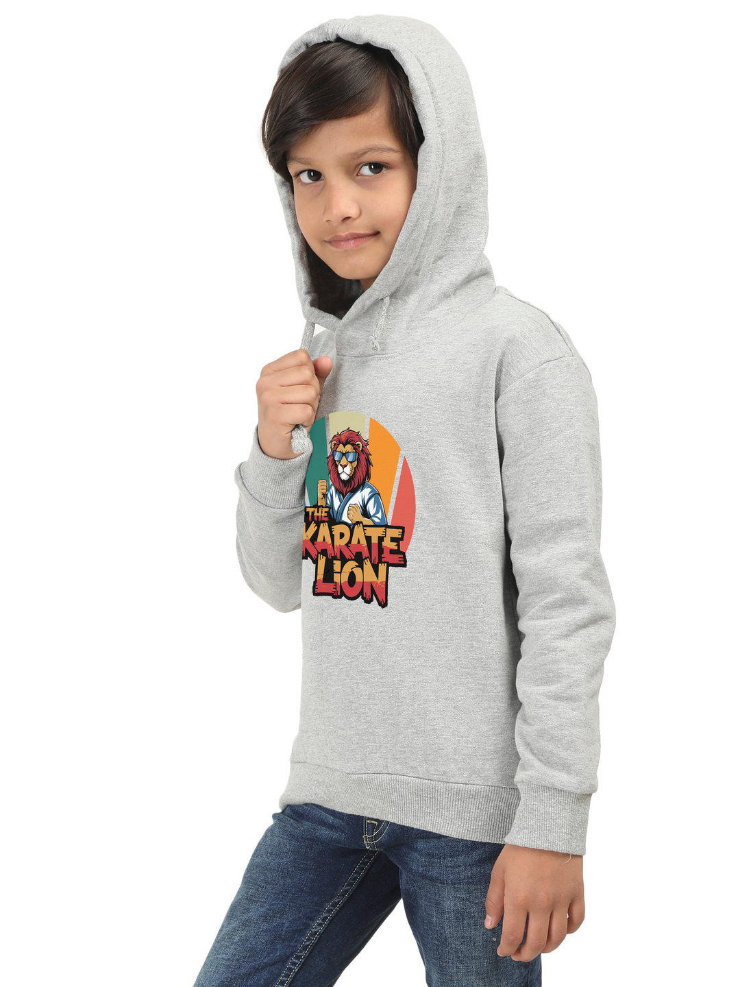 Boys Lion Spirit Karate Graphic Hoodie