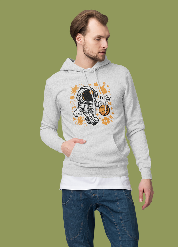 Cosmic Crossover Astronaut Basketball - Men's Hoodie