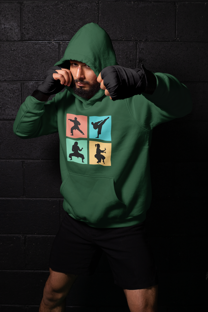 Vibrant Karate Moves Classic Hoodie