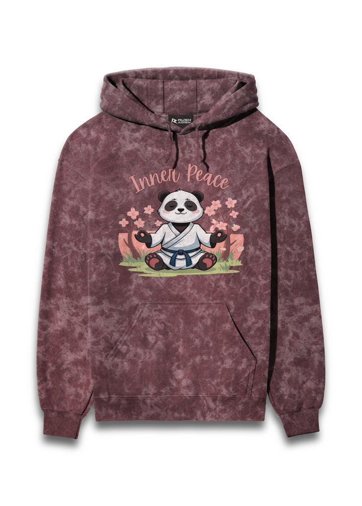 Zen Spirit Panda Acid Wash Hoodie