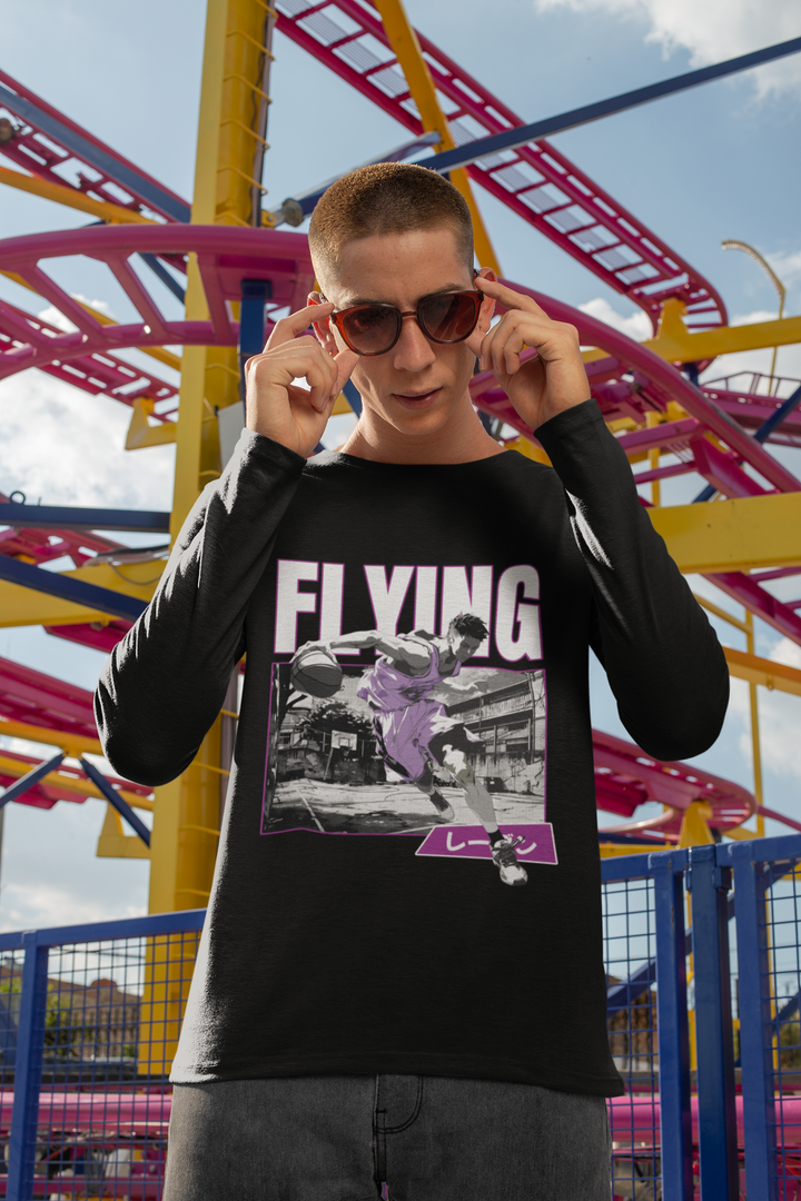 Flying Basketball Anime - Men's Full Sleeve T-Shirt