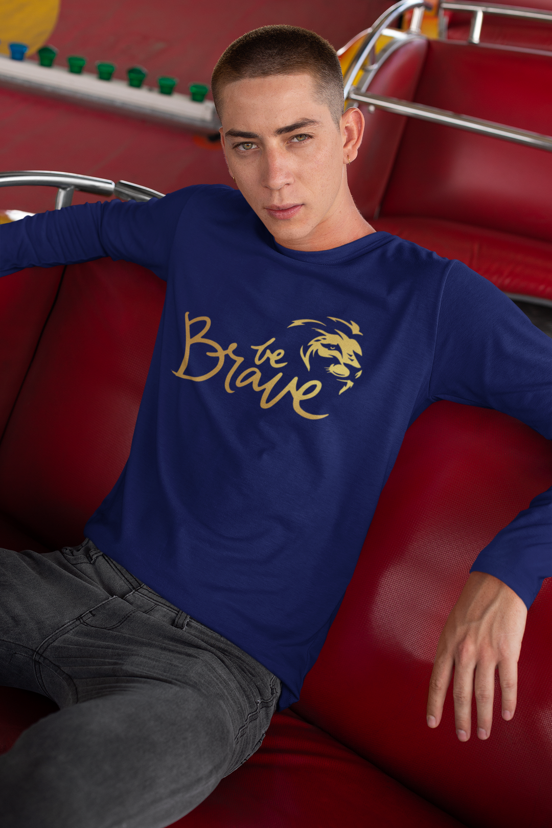 Be Brave Lion Graphic T-Shirt