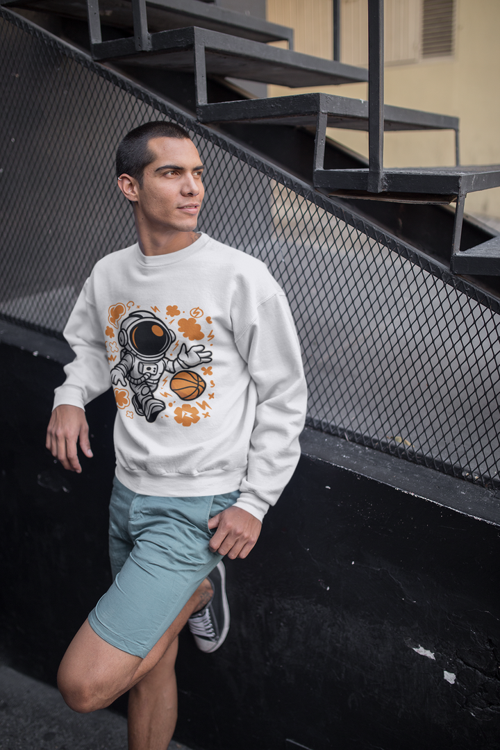 Cosmic Crossover Astronaut Basketball - Men'sSweatshirt